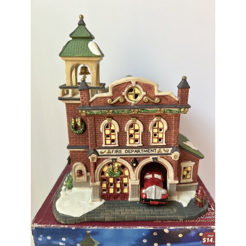 Firestation Department  Collection 2007 Porcelain NO POWER CORD & BULB INCLUDED!